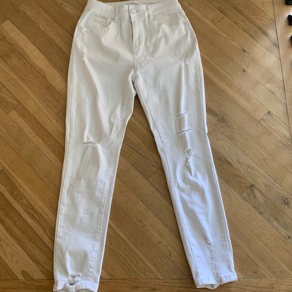 White Distressed Jeans
